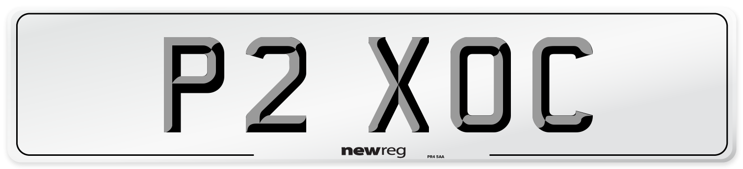 P2 XOC Number Plate from New Reg